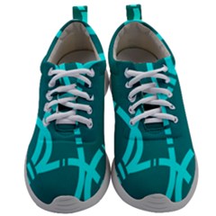 Teal Broken Mens Athletic Shoes by SeaworthyClothing