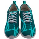 Teal Broken Mens Athletic Shoes View1