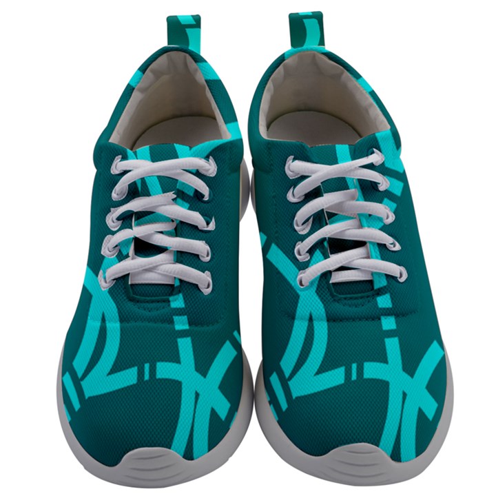 Teal Broken Mens Athletic Shoes