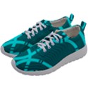 Teal Broken Mens Athletic Shoes View2