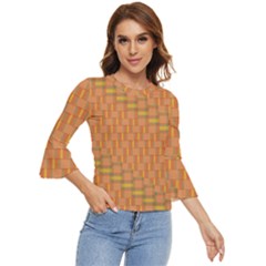 Tropic Weave Bell Sleeve Top