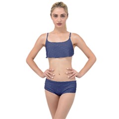 Blue Craft Layered Top Bikini Set