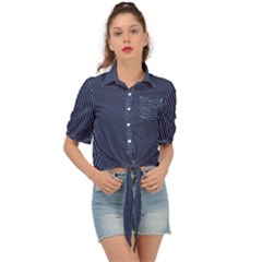 Blue Craft Tie Front Shirt 