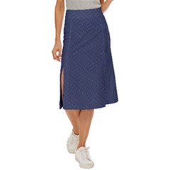 Blue Craft Midi Panel Skirt