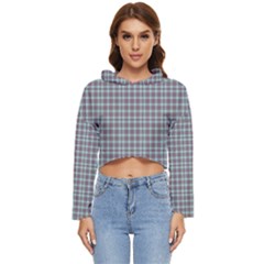 Retro Mod Mad Plaid Women s Lightweight Cropped Hoodie by themeaniestore