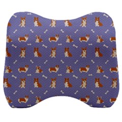 Cute Corgi Dogs Velour Head Support Cushion by SychEva