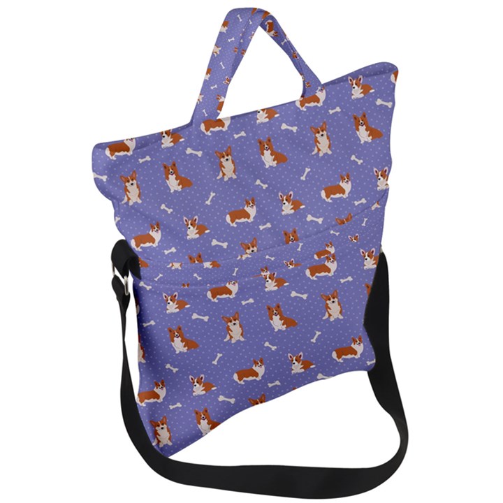 Cute Corgi Dogs Fold Over Handle Tote Bag