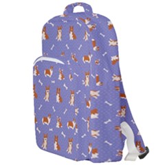 Cute Corgi Dogs Double Compartment Backpack by SychEva