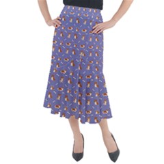 Cute Corgi Dogs Midi Mermaid Skirt by SychEva