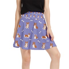 Cute Corgi Dogs Waistband Skirt by SychEva