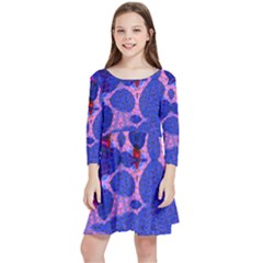 Abstract Geometric Kids  Quarter Sleeve Skater Dress