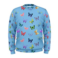 Multicolored Butterflies Whirl Men s Sweatshirt by SychEva