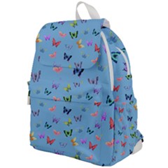 Multicolored Butterflies Whirl Top Flap Backpack by SychEva