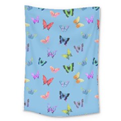 Multicolored Butterflies Whirl Large Tapestry by SychEva