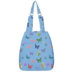 Multicolored Butterflies Whirl Center Zip Backpack by SychEva