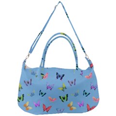 Multicolored Butterflies Whirl Removal Strap Handbag by SychEva