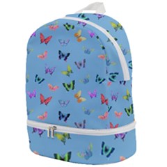 Multicolored Butterflies Whirl Zip Bottom Backpack by SychEva