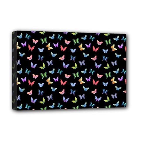 Bright And Beautiful Butterflies Deluxe Canvas 18  X 12  (stretched) by SychEva