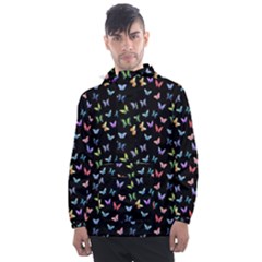 Bright And Beautiful Butterflies Men s Front Pocket Pullover Windbreaker by SychEva