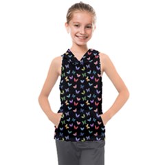 Bright And Beautiful Butterflies Kids  Sleeveless Hoodie by SychEva