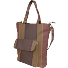 Seventies Tan Gray Shoulder Tote Bag