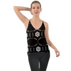 Monochrome Honeycomb Chiffon Cami