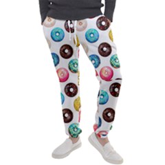 Delicious Multicolored Donuts On White Background Men s Jogger Sweatpants by SychEva