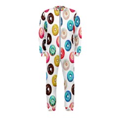 Delicious Multicolored Donuts On White Background Onepiece Jumpsuit (kids) by SychEva