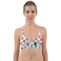 Delicious Multicolored Donuts On White Background Wrap Around Bikini Top View1