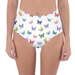 Cute Bright Butterflies Hover In The Air Reversible High-waist Bikini Bottoms by SychEva