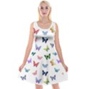 Cute Bright Butterflies Hover In The Air Reversible Velvet Sleeveless Dress View1