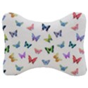 Cute Bright Butterflies Hover In The Air Velour Seat Head Rest Cushion View1