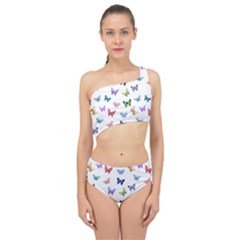 Cute Bright Butterflies Hover In The Air Spliced Up Two Piece Swimsuit by SychEva