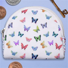 Cute Bright Butterflies Hover In The Air Horseshoe Style Canvas Pouch by SychEva