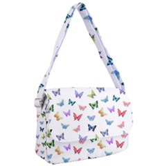 Cute Bright Butterflies Hover In The Air Courier Bag by SychEva