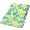 Yellow and blue leafs silhouette at sky blue 5.5  x 8.5  Notebook View2