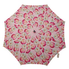 Pink And White Donuts Hook Handle Umbrellas (large) by SychEva