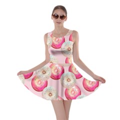 Pink And White Donuts Skater Dress by SychEva