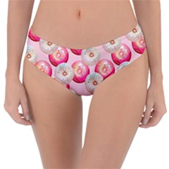 Pink And White Donuts Reversible Classic Bikini Bottoms by SychEva