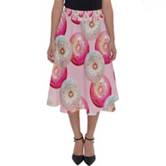 Pink And White Donuts Perfect Length Midi Skirt by SychEva