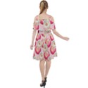 Pink And White Donuts Cut Out Shoulders Chiffon Dress View2