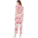 Pink And White Donuts Women s Frill Top Jumpsuit View2