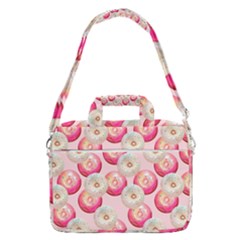 Pink And White Donuts Macbook Pro Shoulder Laptop Bag (large)