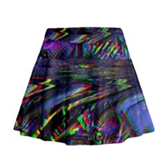 Unadjusted Tv Screen Mini Flare Skirt by MRNStudios