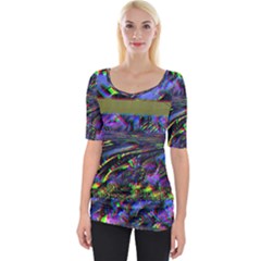 Unadjusted Tv Screen Wide Neckline Tee