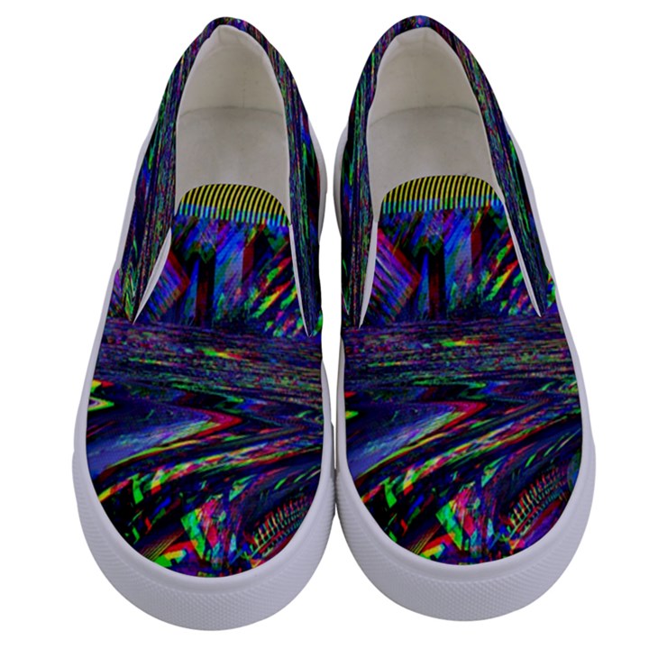 Unadjusted Tv Screen Kids  Canvas Slip Ons