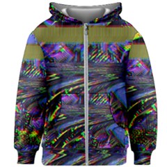 Unadjusted Tv Screen Kids  Zipper Hoodie Without Drawstring by MRNStudios