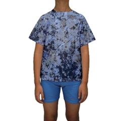 Marble Texture Top View Kids  Short Sleeve Swimwear