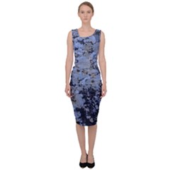 Marble Texture Top View Sleeveless Pencil Dress