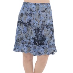 Marble Texture Top View Fishtail Chiffon Skirt